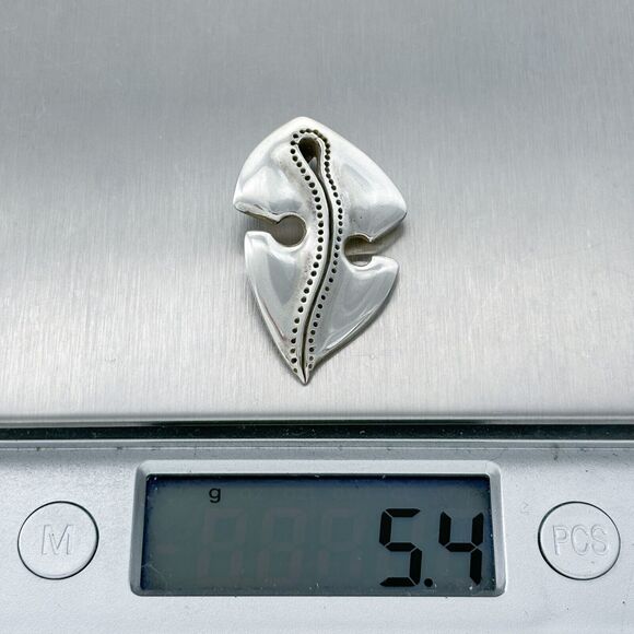 Vintage S. Stegall Sterling Silver 925 Abstract Pendant - Picture 8 of 8